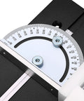 Precision angle gauge on Rock Solid Aluminum Router Insert Base Plate Nails Spotless Woodworking Cuts And Supercharges Your Workshop Setup Straight Up Reliable For Professional Milling And Crisp Carving Jobs In Sleek Black Housing C8.