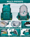Image showing 40L Waterproof Hiking Backpack For Outdoor Adventures Go To Ultra Lightweight Daypack with multiple compartments and pockets.