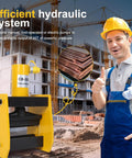 Handheld Hydraulic Busbar Bender Machine With Angle Indicator 20 Ton Press for metalworking in construction setting.