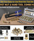 430 Piece SAE Rivet Nut Tool Kit With Imperial Rivnut Set In Sizes 6 32 8 32 10 24 1 4 20 5 16 18 Carbon Steel Rivnut Tools