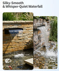 Comparison of 8 Inch Pond Waterfall Spillway With RGB LED Lights And 660 GPH Pond Pump versus another waterfall spillway