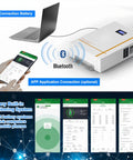 Built Tough 51.2V 100Ah LiFePO4 Lithium Battery connecting to PC and mobile app via Bluetooth for monitoring system.