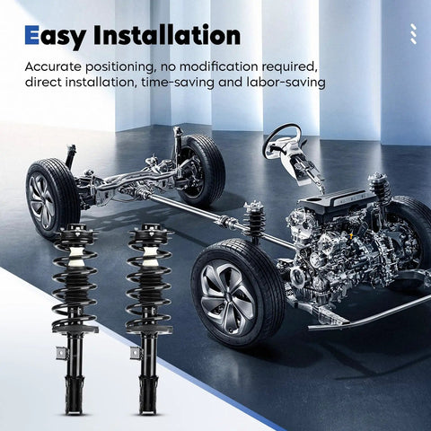 Chevy Front And Rear Struts Assembly With Coil Springs Kit For Equinox 3.0L 07-17, Vehicle Frame, Easy Installation Display