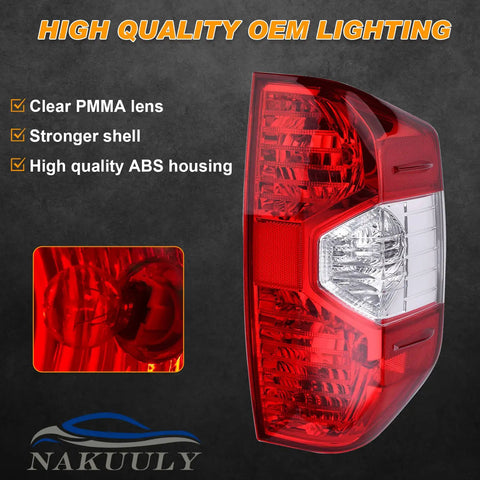 Toyota Tundra Tail Light Assembly Right Passenger Side Replacement Without Bulb For 2014 2021 Pickup, waterproof durable housing