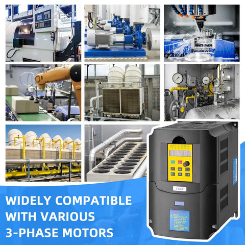 Beefed Up Seven Point Five KW VFD Variable Frequency Drive 220V 35A for CNC spindle speed control with motor compatibility