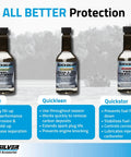 Three Quicksilver bottles, including Engine And Fuel System Cleaner For Gas And Ethanol Blends Cleans Injectors Carburetors
