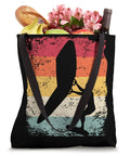 Retro Wing Foil Tote Bag For Wingsurfing And Wingboarding Men Vintage Style Gear For Surfers Who Live The Wing Foil Life And Colorful Tote Makes A Bold Accessory Statement featuring food and flowers inside.