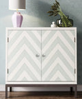 Solid Zinc Alloy 10 Pack Brushed Nickel Kitchen Cabinet Knobs on decorative chevron cabinet doors with modern design.