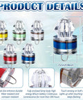 12 Piece LED Underwater Fishing Lights Set Deep Drop Lights Waterproof Diamond Tubular Lures Colorful Attractants For Angling