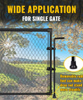 Heavy Duty Gate Drop Rod for Chain Link Fences One And Three Eighths Inch OD Frame Black Powder Coated Drop Rod Pin Latch
