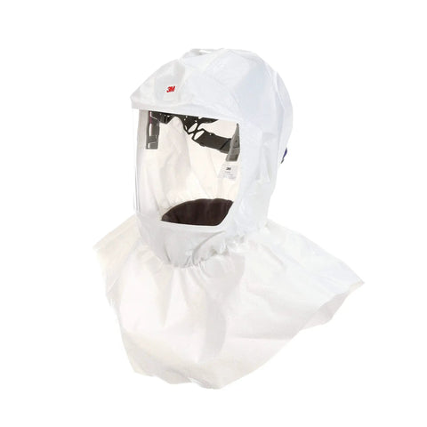 Versaflo Hood Assembly with Inner Collar and Premium Head Suspension S 655, full head, face, and shoulder coverage setup.