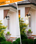 Heavy Duty Outdoor Wall Lanterns Waterproof Exterior Sconces With Beveled Glass Rugged Black Porch Lights For Front Doors on a house.