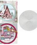 21 Piece Nesting Round Frame Metal Die Cuts Set With Circle Frame Tags For Scrapbooking Card Making Wedding DIY Photo Embossing Stencils 13.6 Cm Each Die