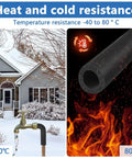 Pipe Insulation Foam Tube Three Eighths Inch ID One Inch OD Approximately One Meter Long For DIY Projects Keeps Heat In And Fights Cold Weather Foam Tubing For Guitar Racks Utensils Roof Racks Black