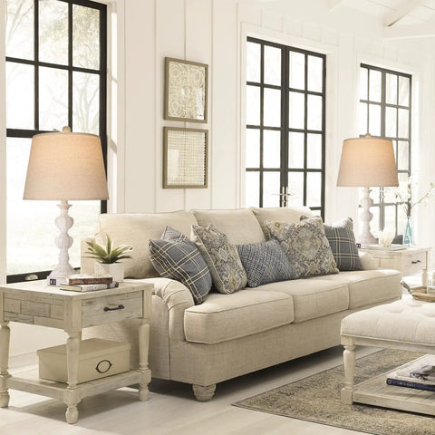 Coastal Farmhouse Table Lamps Set Of 2 With Touch Control Go To 3 Way Dimmable Bedside Lights illuminating living room with cozy vibes.