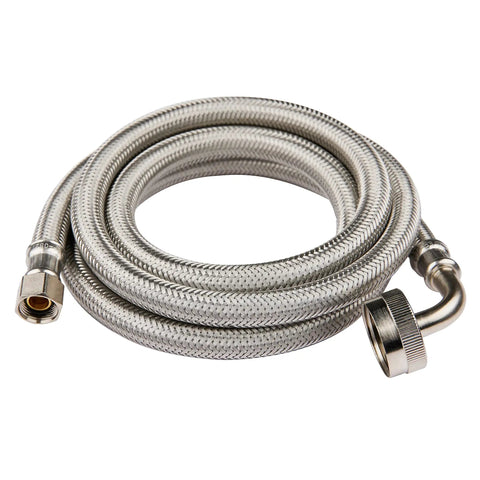 Dishwasher Hose With 90 Degree Elbow Four Feet Premium Braided Stainless Steel Water Supply Line