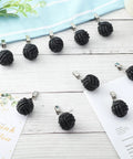 24 Pack Outdoor Curtain And Tablecloth Weights Black Heavyweight Ball Clips Resin Cast Iron Cloth Weights For Home Garden