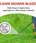 Pro Grade Heavy Duty Trimmer Head Kit in use with lawn trimmer, grass being cut, circular blade inset showcasing design.