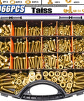 Mega Heavy Duty Metric Bolt And Nut Kit 966 Piece Grade 8 8 With Portable Storage Box Includes M4 To M8 Hex Bolts Nuts And Washers