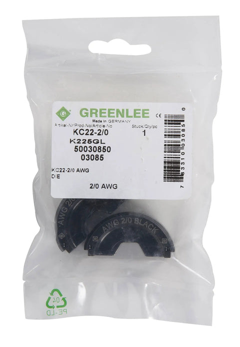 Heavy Duty Copper Crimping Die For 2/0 AWG Wires Compatible With Professional Crimping Tools Durable Die Set Packaging