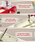 Pro Grade Premium Aluminum Door Hinge Jig For Routers Handy Templates cutting and installing door hinges on wood