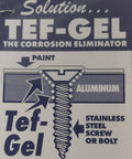 Diagram showing Tef Gel TG T Heavy Duty Corrosion Eliminator And Anti Seize Lubricant for bolts and metal surfaces.