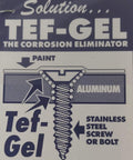 Diagram showing Tef-Gel TG-.25 3cc Anti-Corrosion And Anti-Seize Pro-Grade Marine Lubricant preventing corrosion on a screw.