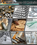 Tungsten carbide burr set with 1/4 in shanks and grinder accessories for metal grinding and deburring