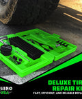 86 Piece Tire Repair Kit For Punctures And Flats Heavy Duty Tubeless Tire Tools for Car, Motorcycle, ATV, and Trailer in green case