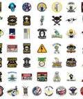 Dope Electrician Stickers Pack For Hard Hats And Everyday Gear 50 Waterproof Vinyl Decals with unique electrical designs.