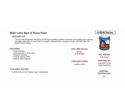 Product details of Black Latex Barn And Fence Paint 1 Gallon For Tough Exterior Jobs Weatherproof Exterior Latex Finish