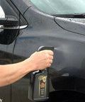 Hand applying Hydro Blue PRO SiO2 Ceramic Coating Spray On Rinse Off Easy High Gloss Finish With Hydrophobic Protection to car