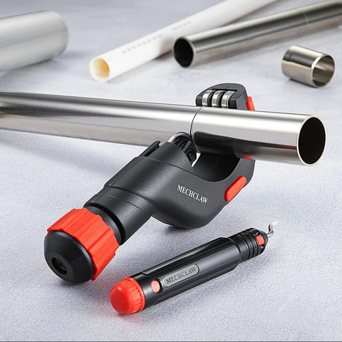 MechClaw heavy-duty tube cutter and deburring tool for 3/16–2 in OD tubes, front view