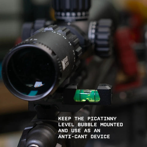 Scope Leveling Kit With Picatinny Bubble Levels For Quick Setup And Real Deal Precision On Your Rifle, focusing on bubble attachment.