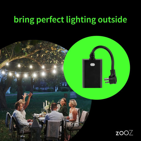 Long Range Z Wave Outdoor Dual Outlet Plug ZEN14 Hub Required Works With Z Box Home Assistant And Hubitat image with outdoor setting