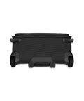 Briggs & Riley Baseline black softside 2-Wheel Carry-On Luggage, bottom view with wheels and interlocking handle