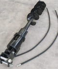 200mm Manganese Steel Excavator Earth Auger Attachment For Pile Drilling And Fence Post Holes Built Tough Heavy Duty Post Hole Digger Bit With Spiral Shaft And Bottom Cutting Blades Fits Compact Excavators with hoses on concrete