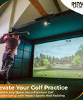 Solid Hit Different Golf Simulator Wall Padding Set High Density Acoustic Foam Panels Wrapped In Durable Pu Leather Faceplate yielding soundproofing for indoor golf setup.