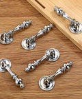 Vintage Drop Cabinet Pulls Polished Nickel Zinc Alloy Retro Dresser Knobs And Drawer Handles For Kitchen Cabinets 2 Pack.