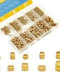 410 Pieces Threaded Inserts Kit For 3D Printing With M2, M2.5, M3, M4, M5, And M6 Sizes, Brass Knurled Nuts, Heat Insertion Into Plastic Parts