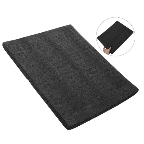 Black Foam Storage Box With Sponge Padding for Electronics and Household Items, shown with textured foam detail.