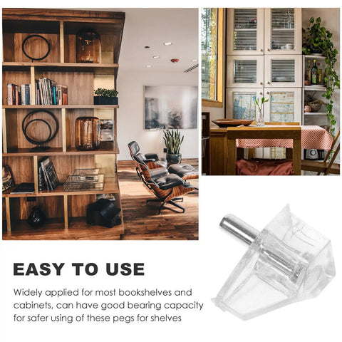 100 Pieces Plastic Cabinet Shelf Pegs Dead Easy To Use Locking Shelf Pins For Bookshelves And Cupboards Stable Support