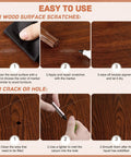 Instructions for using No Sweat Scratch Fix Kit 18 Color Wood Markers Plus Fillers for repairing wood scratches and holes.