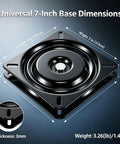 7-inch flat pedestal base dimensions of Two Piece 7 Inch Boat Seat Swivel With Flat Pedestal Base Black Marine Replacement Gear.