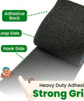 Heavy Duty Hook And Loop Strips Keep Sofa Cushions Locked Where They Go Extra Wide Non Slip Tape with adhesive, loop, and hook sides.
