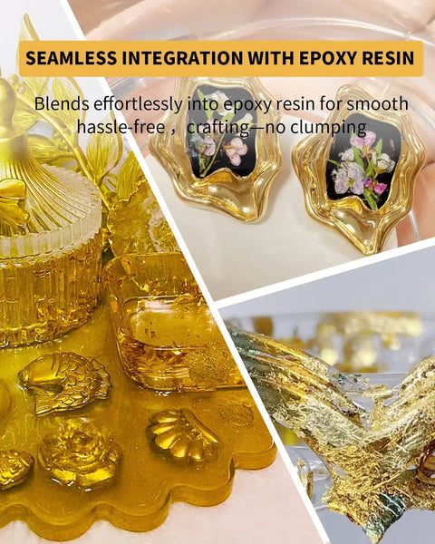 Slick Craft Staple: Premium Pearlescent Mica Powder For Epoxy Resin Art And Casting, Nail Polish Swirl, Candle Pouring, Soap Crafting, Bath Bombs, And DIY Makeup In Knockout Pearl Gold Shimmer