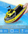 One To Seventy Two Scale RC Tugboat For Pools And Lakes, High Speed Remote Control Boat With Forty Minute Play Time