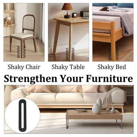 Upgrade Your Woodwork Game With These Hella Sturdy Adjustable Flat Mending Plates Featuring Slotted Black Stainless Steel Straight Brace Brackets For Reliable Furniture Repair Including All Mounting Screws on shaky furniture.