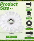 Lawn Mower Blade Replacement Kit For 21 Inch Dual Blade Mowers With Fan Bolts Nuts And Washers Included LM2130SP LM2150SP LM2160SP EGO