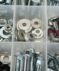 Honda Elite 210 Piece Bolt Kit For CR125R CR250R CRF250R CRF450R CRF450X CRF450RX XR And XL Models in divided plastic box